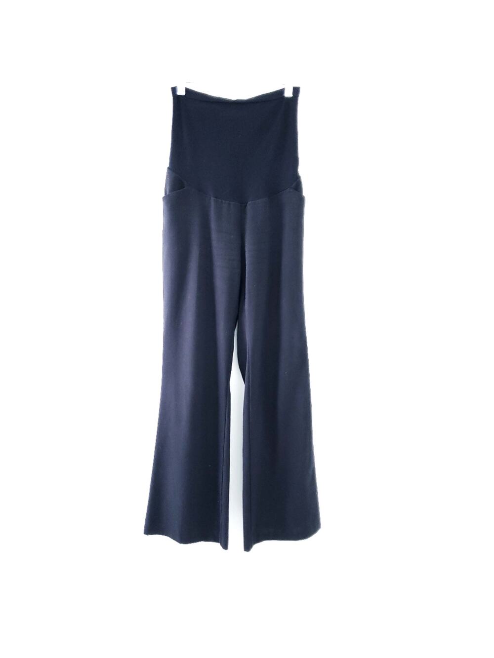 Black Motherhood Maternity Work Pants Slacks Small Front Pockets Trousers Solid